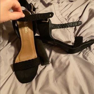 Bella Marie black braided heels